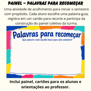 Painel “Palavras para recomeçar” | Volta às aulas