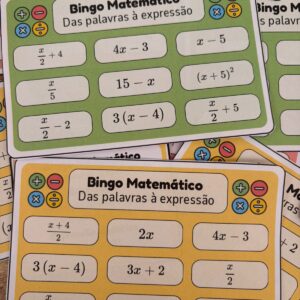 Bingo Matemático – Das palavras à expressão | Expressão algébrica