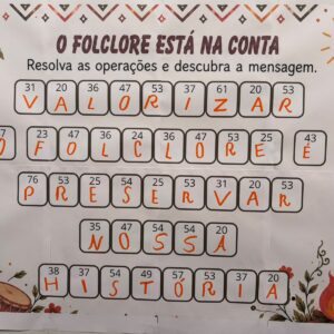 Folclore e Matemática: Painel Colaborativo de Expressões Numéricas – Folclore Brasileiro | Atividade para Imprimir