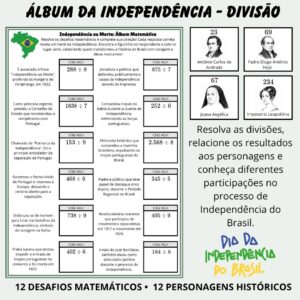 Independência do Brasil e Matemática: Álbum de Divisão