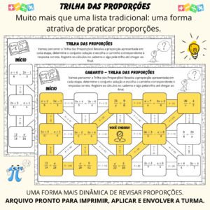 Trilha das Proporções – Atividade de Matemática com Gabarito
